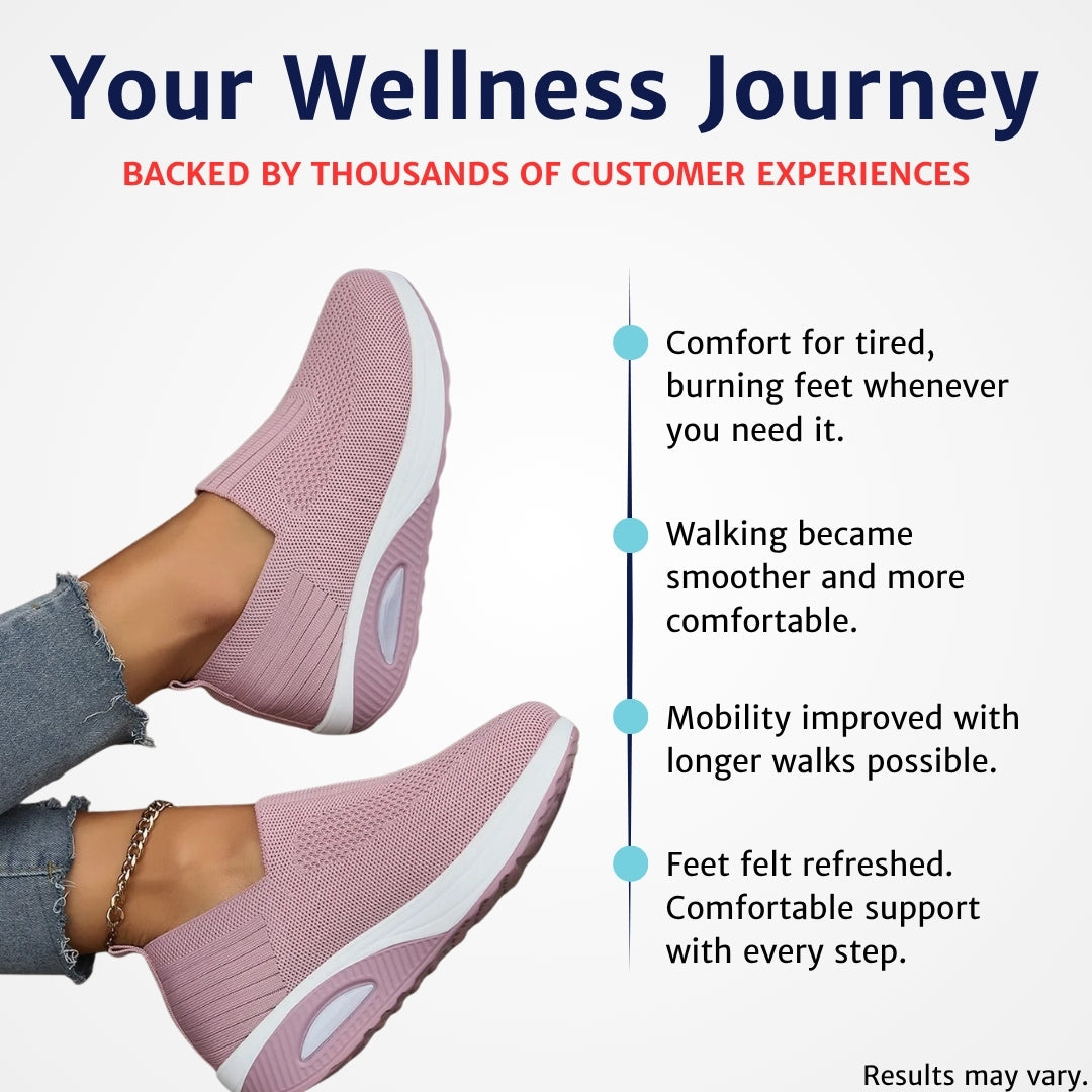 CloudStep Cushioned Comfort Shoes with everyday comfort and walking graphic